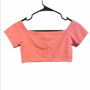 Peach seamless crop top